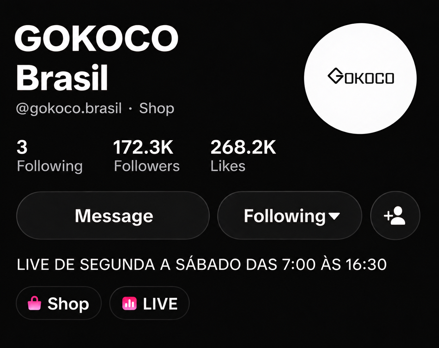 GOKOCO Brasil TikTok Shop profile